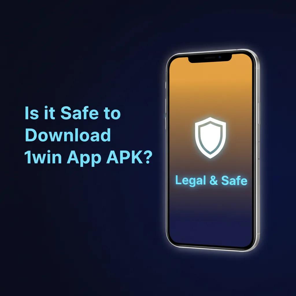 Phone with 1win app and lock icon, showing Curacao licence and SSL encryption for safe betting in India.