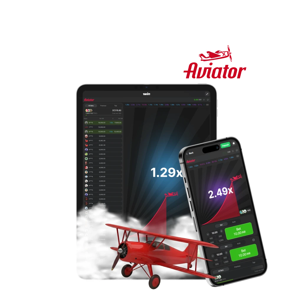 Download 1win Aviator app for Android and iOS devices in India.
