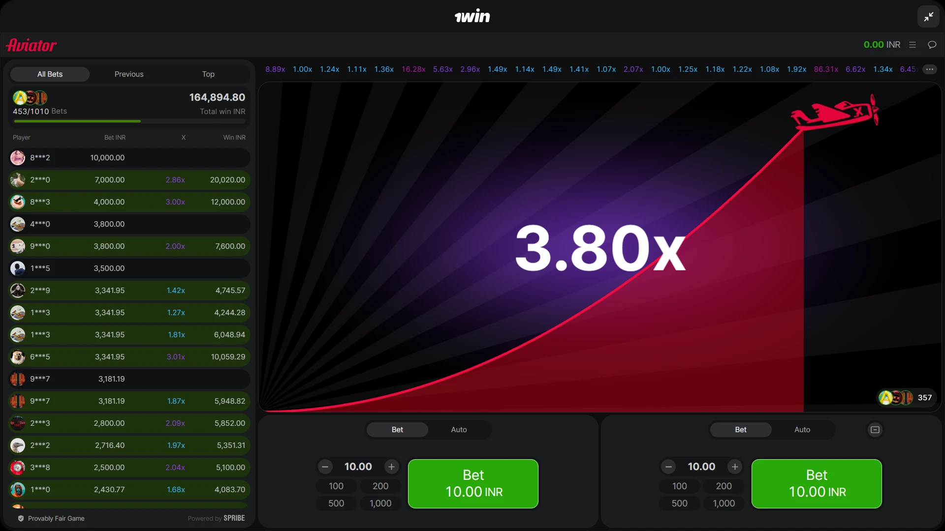 Aviator game on 1win reaching a high multiplier peak for maximum winnings.