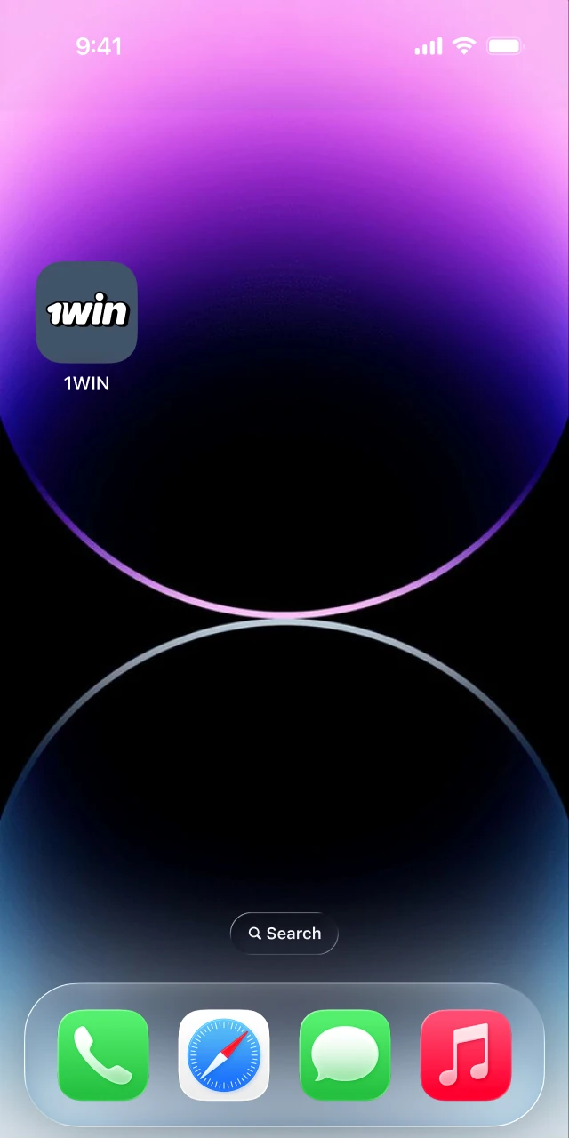 Tap the 1win app icon on the iOS home screen to instantly log in and start betting.