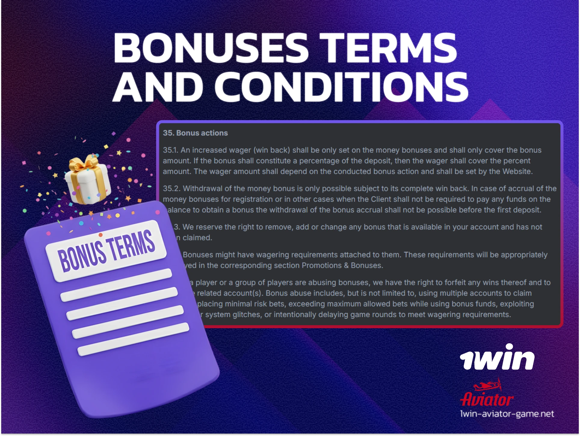 Official 1win bonus rules for 2026: 30-day validity, minimum deposit, and KYC requirements.