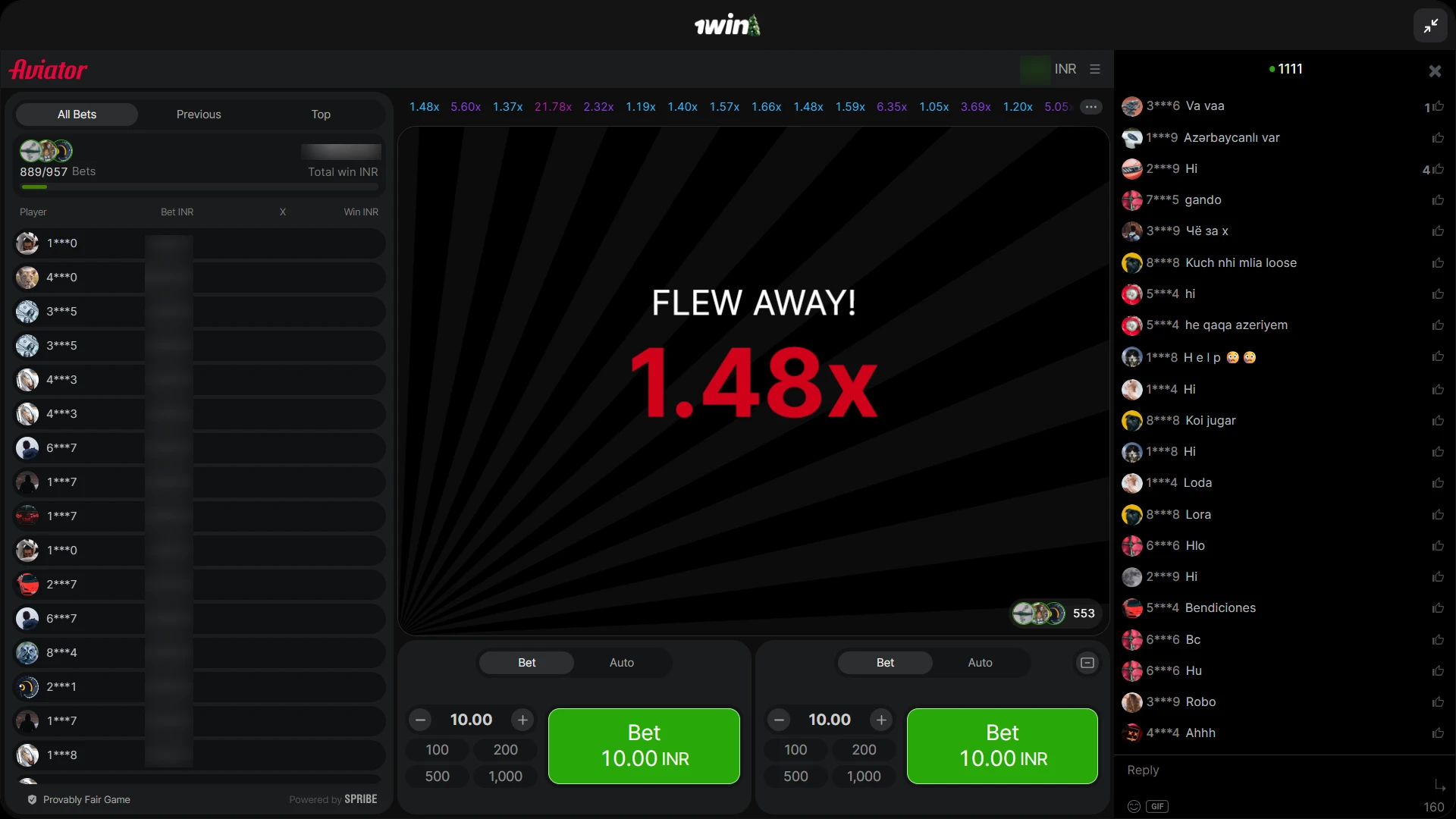 Placing bets on 1win Aviator with bonus funds to transfer 5% extra to the main balance.
